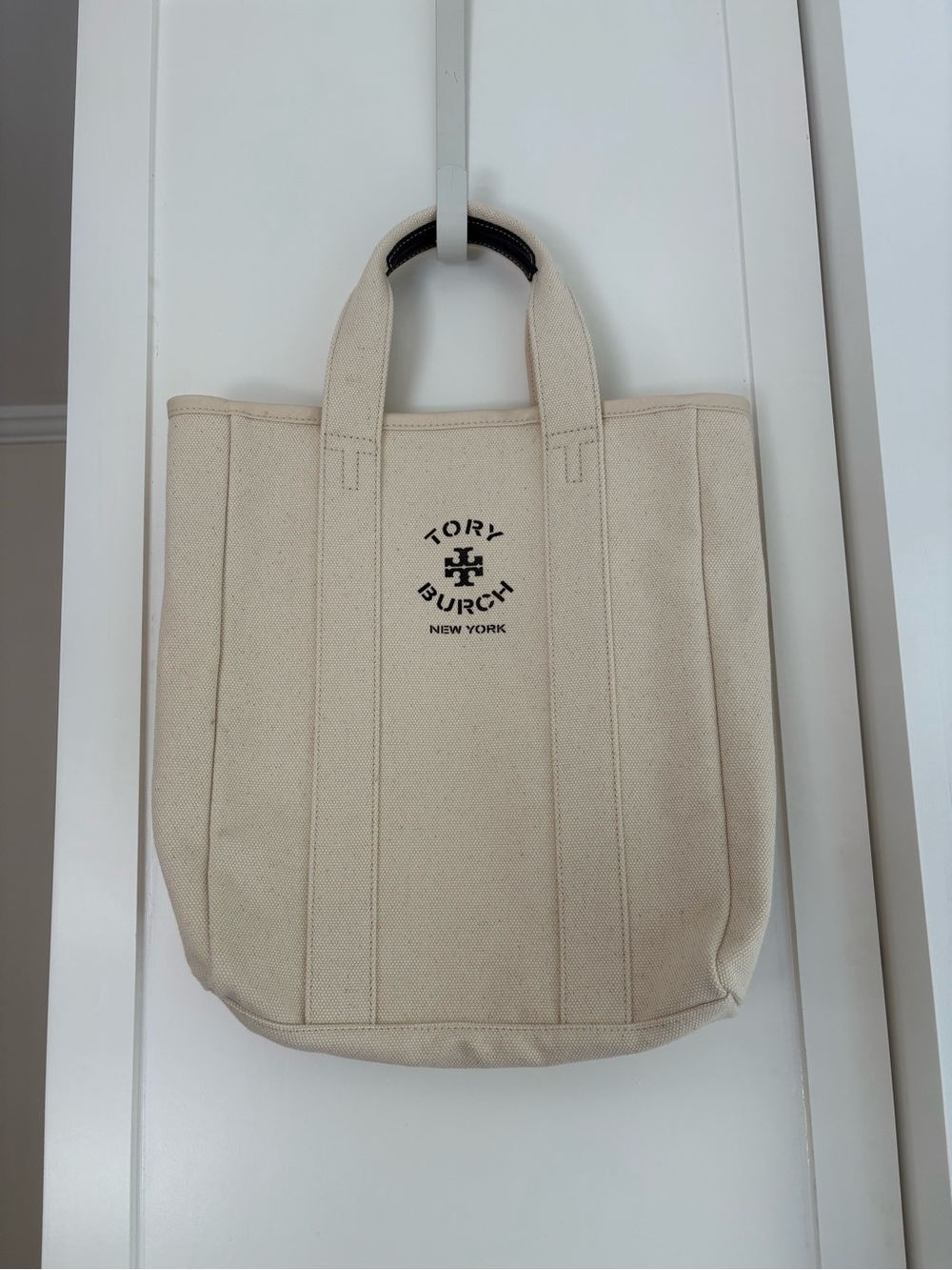 Tory Burch Cream Canvas Tote Bag